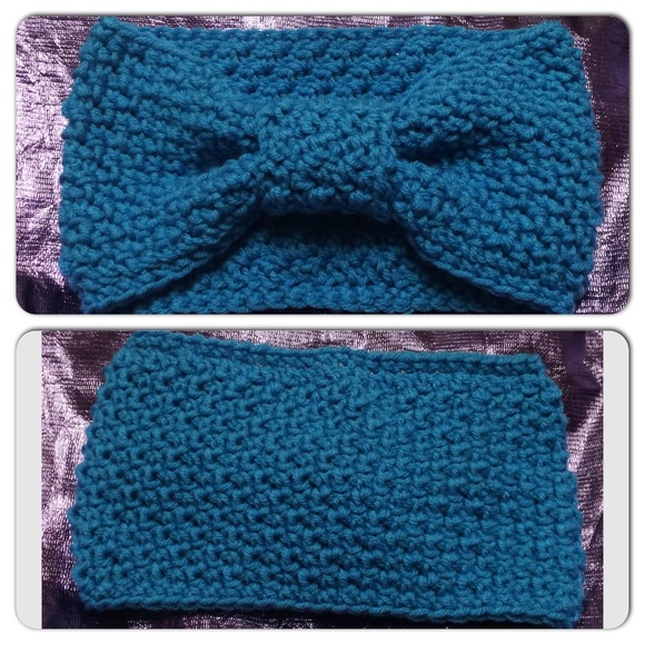 NEW! Handmade crocheted ear warmer with cinched middle - Picture 2 of 2